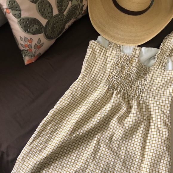 Yellow plaid dress - Picture 3 of 3